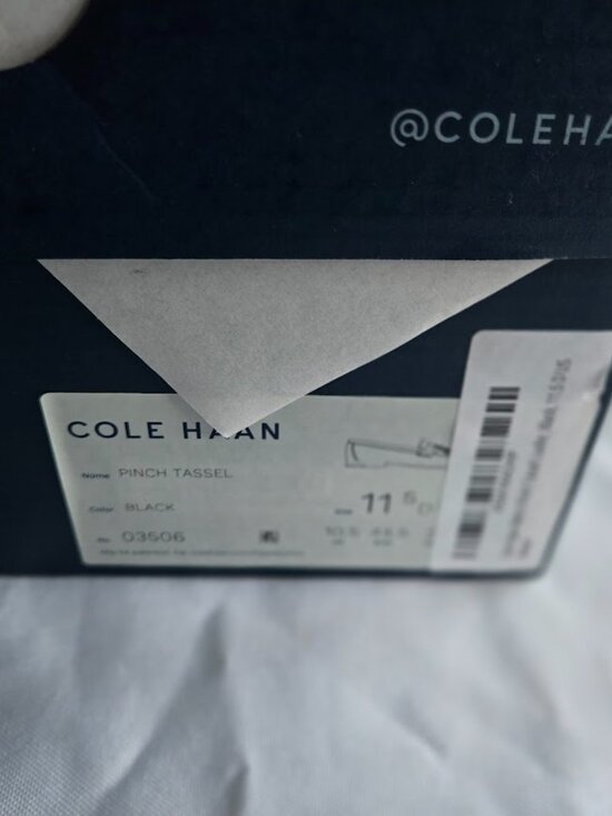 Cole Haan Men\'s Pinch Tassel Loafers 03506 Black - 11.5 D - NEW